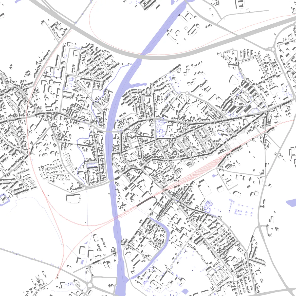 Haubourdin plan de situation (2,5 km)