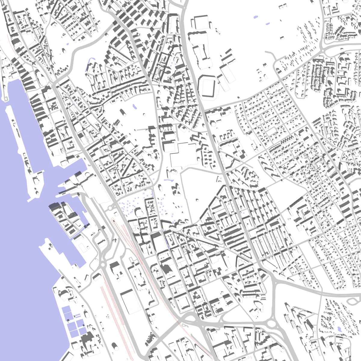 Helsingborg situationsplan (2,5 km)