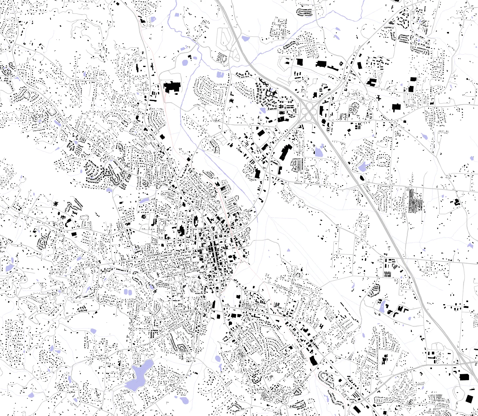 Hendersonville figure ground plan