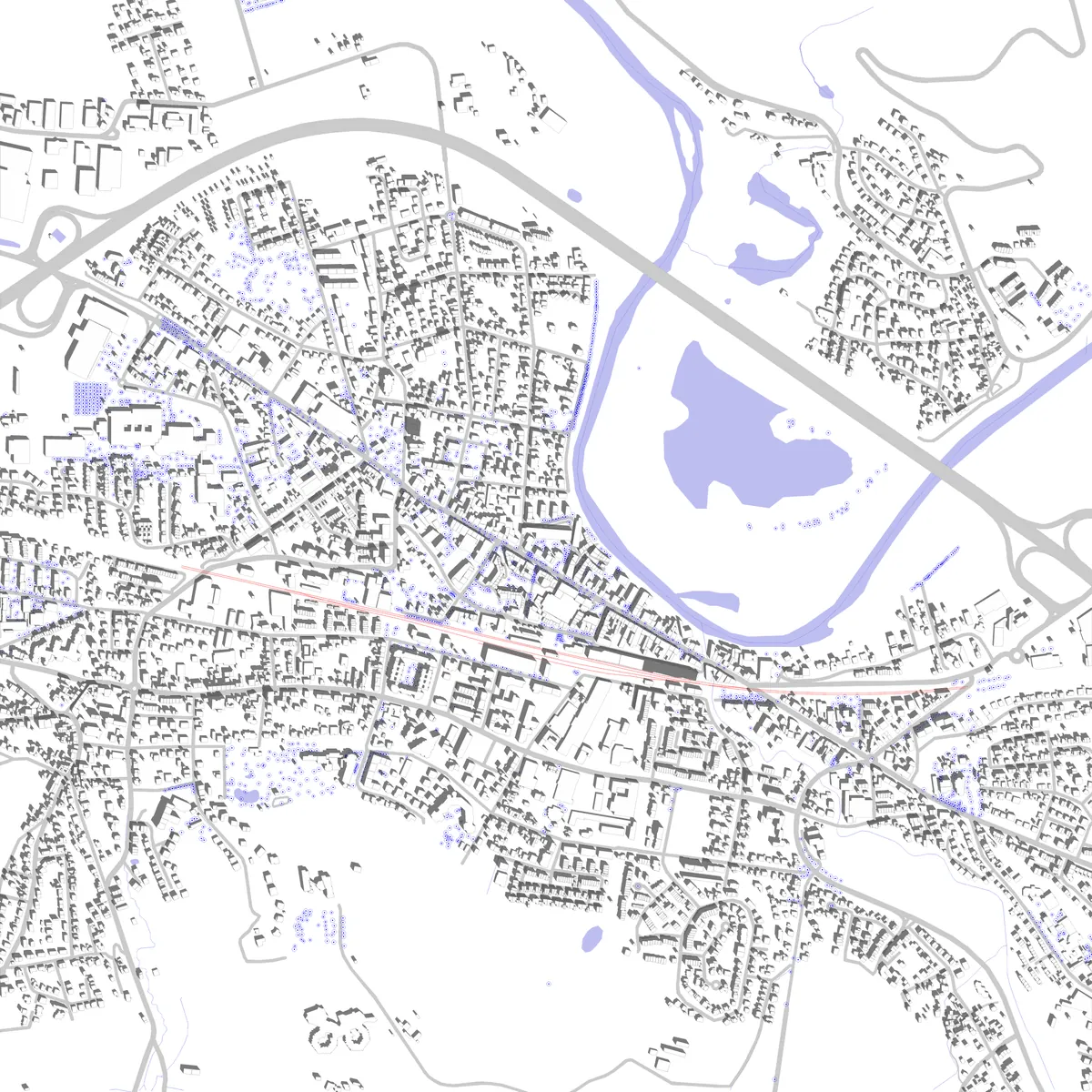 Hennef Lageplan (2,5 km)