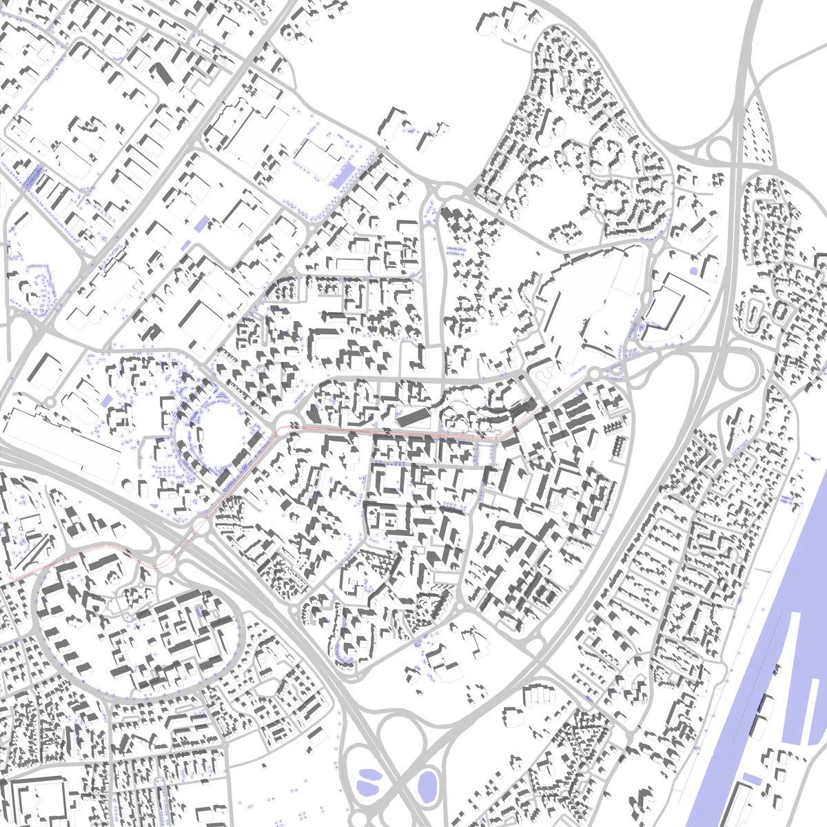 Hérouville-Saint-Clair plan de situation (2,5 km)