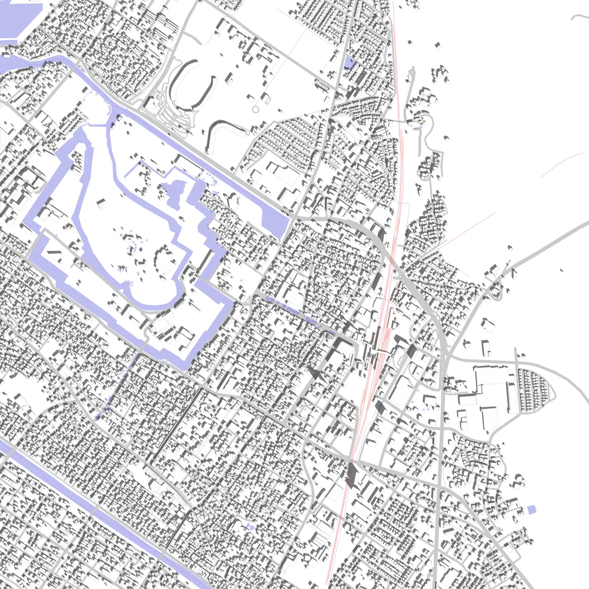 Hikone Lageplan (2,5 km)