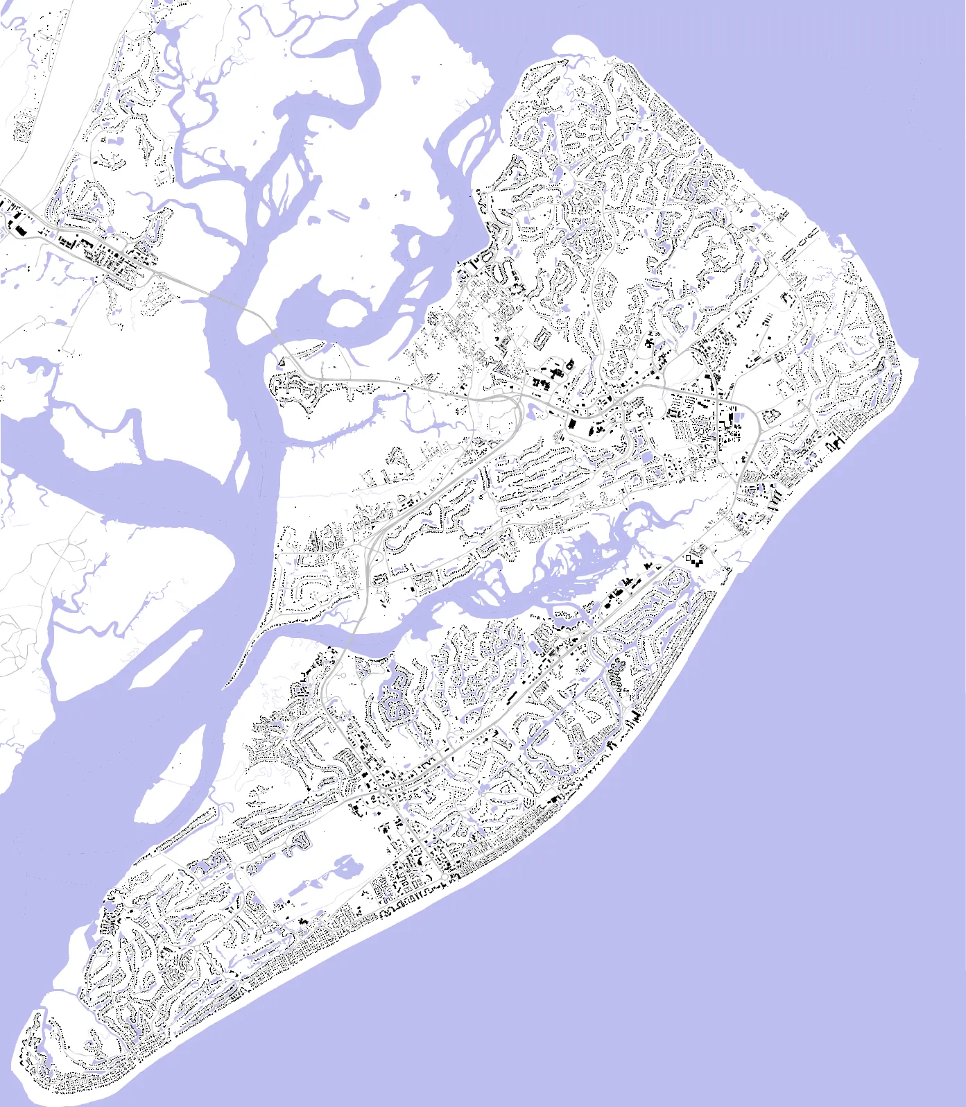 Hilton Head Island figure ground plan