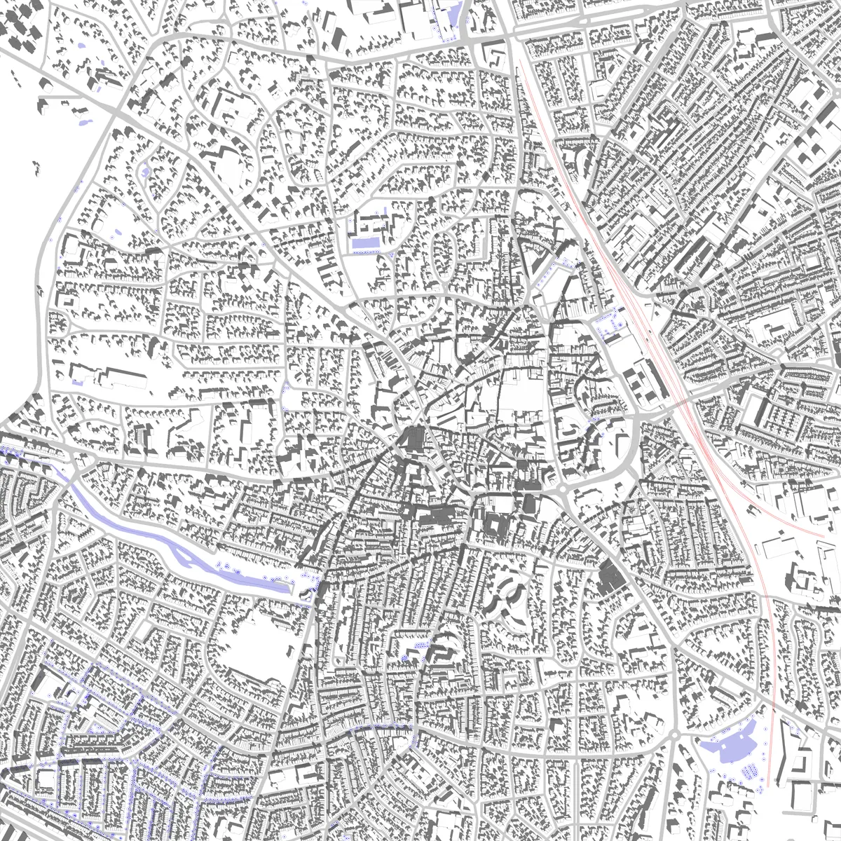 Hilversum situatieplan (2,5 km)
