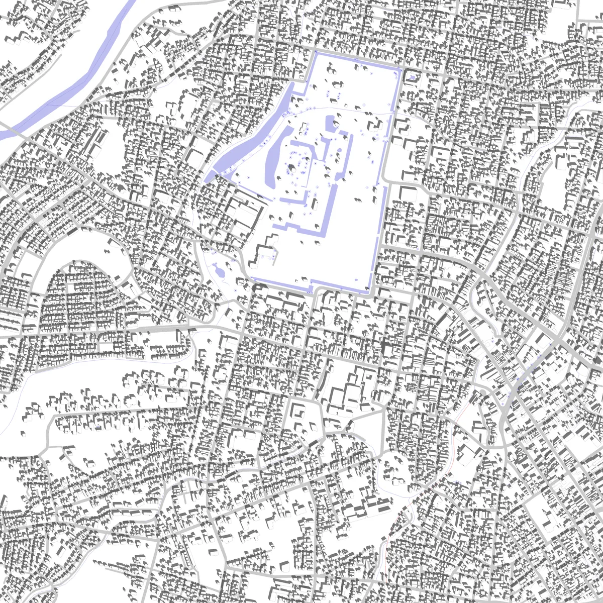 Hirosaki Lageplan (2,5 km)