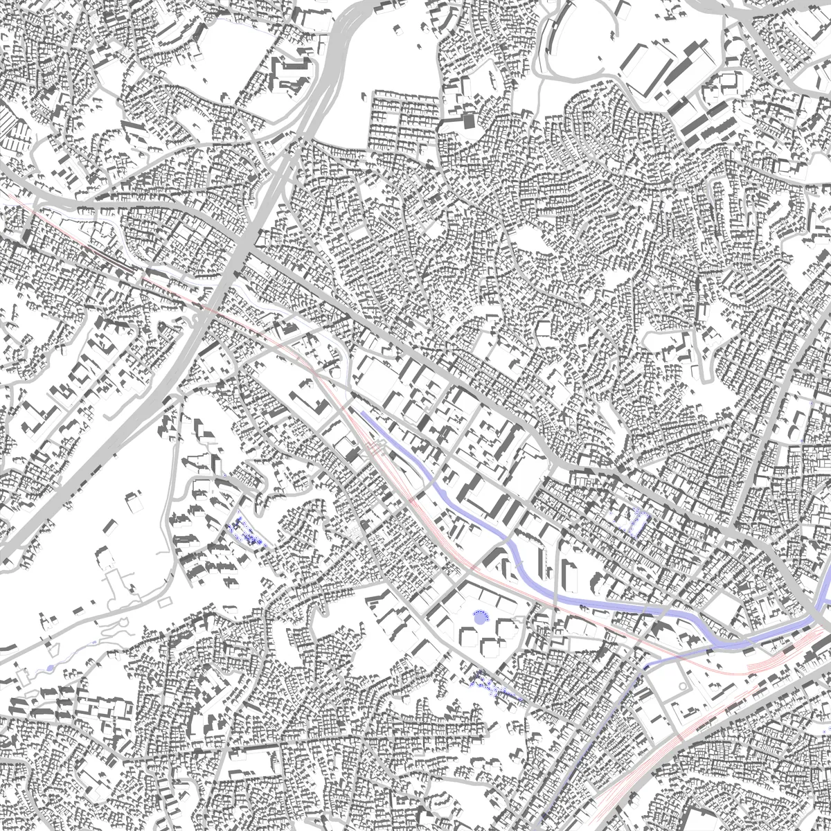 Hodogaya-ku Lageplan (2,5 km)
