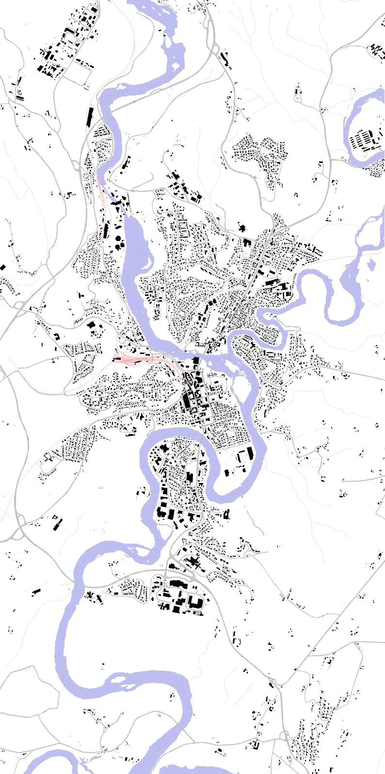 Hønefoss Schwarzplan