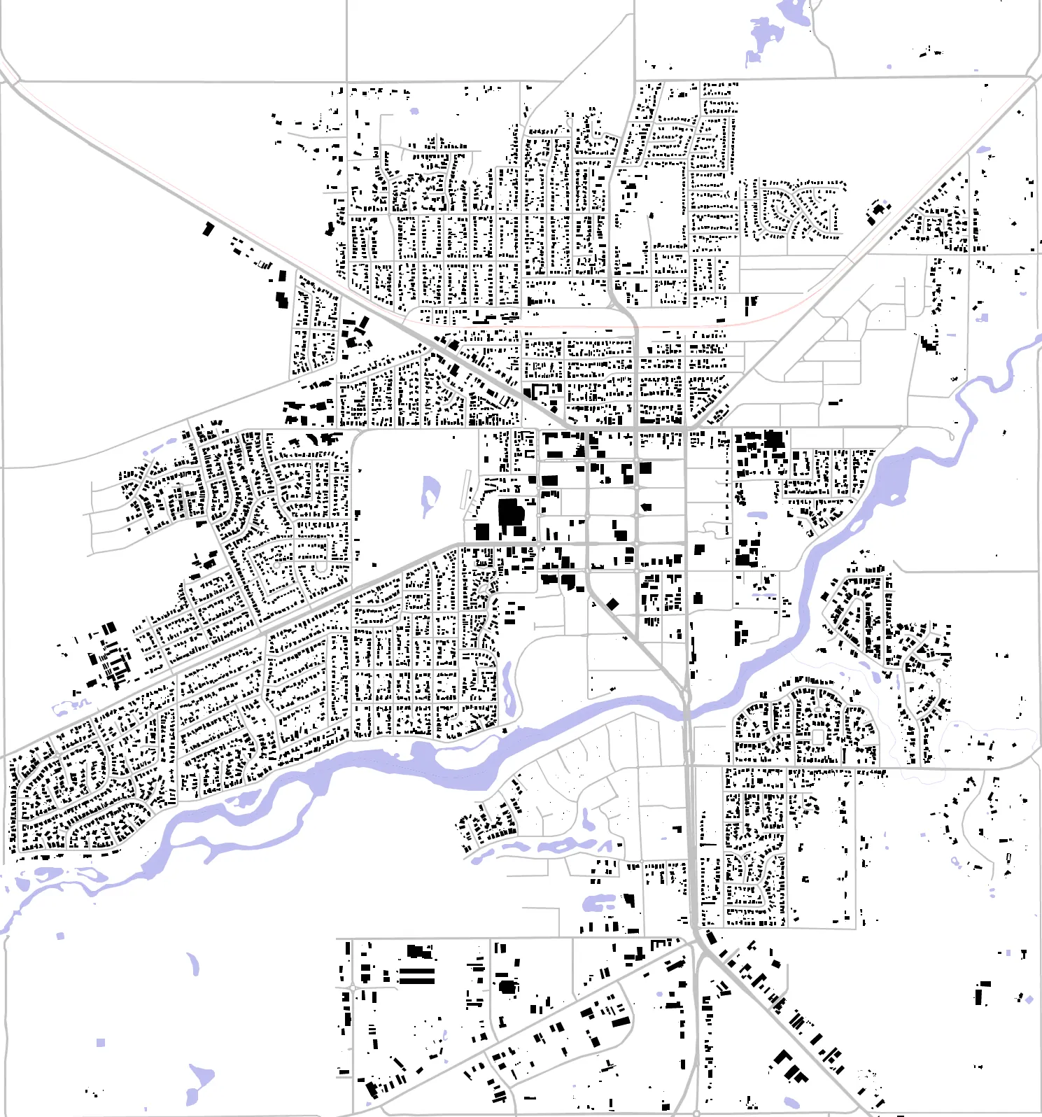 Horsham figure ground plan