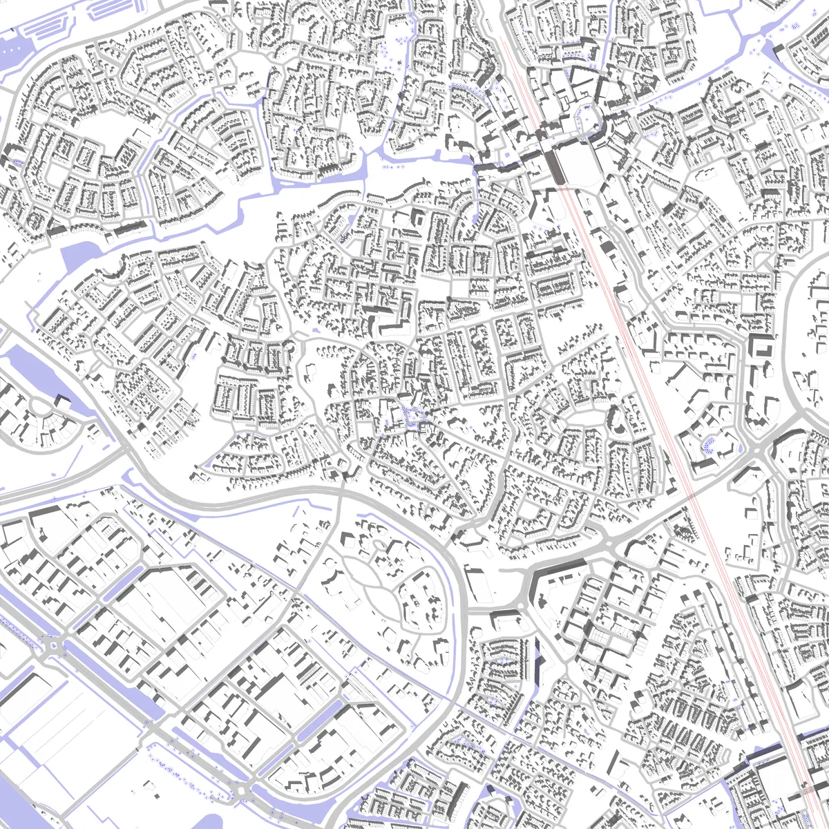Houten situatieplan (2,5 km)