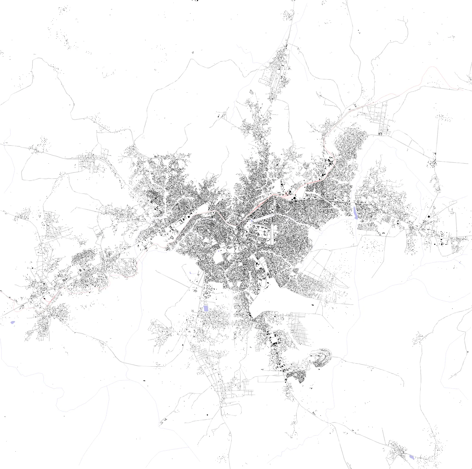 Huambo figure ground plan