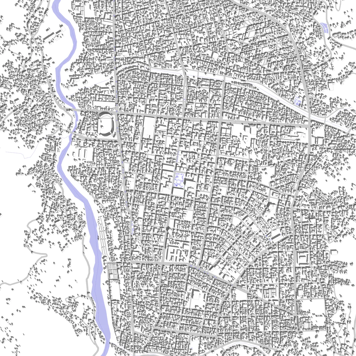Huaraz Lageplan (2,5 km)