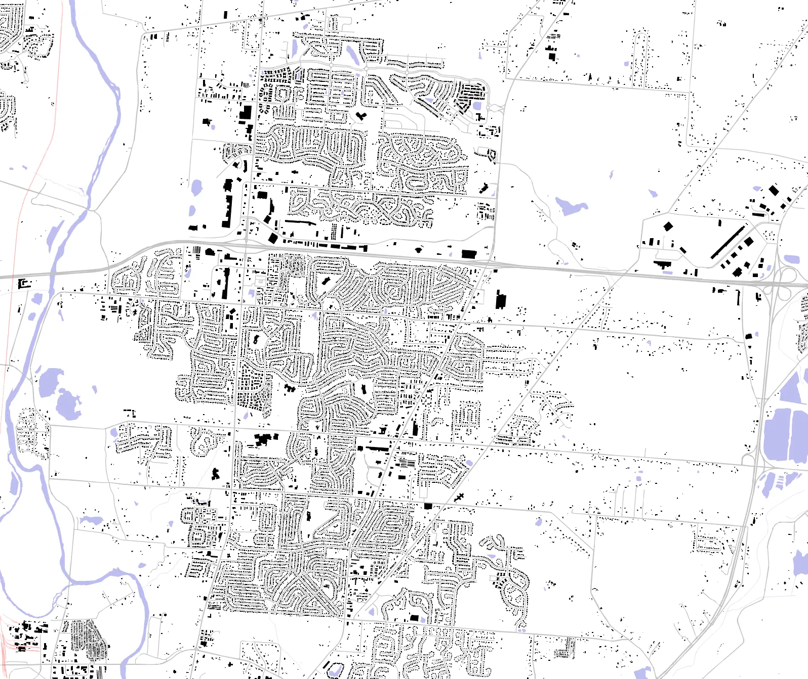 Huber Heights figure ground plan