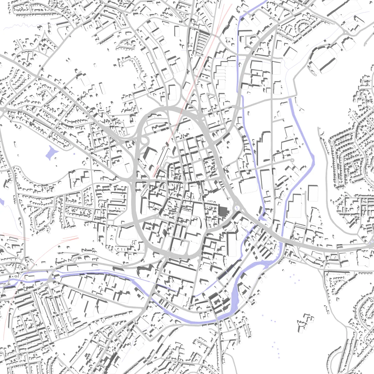 Huddersfield site plan (2.5 km)
