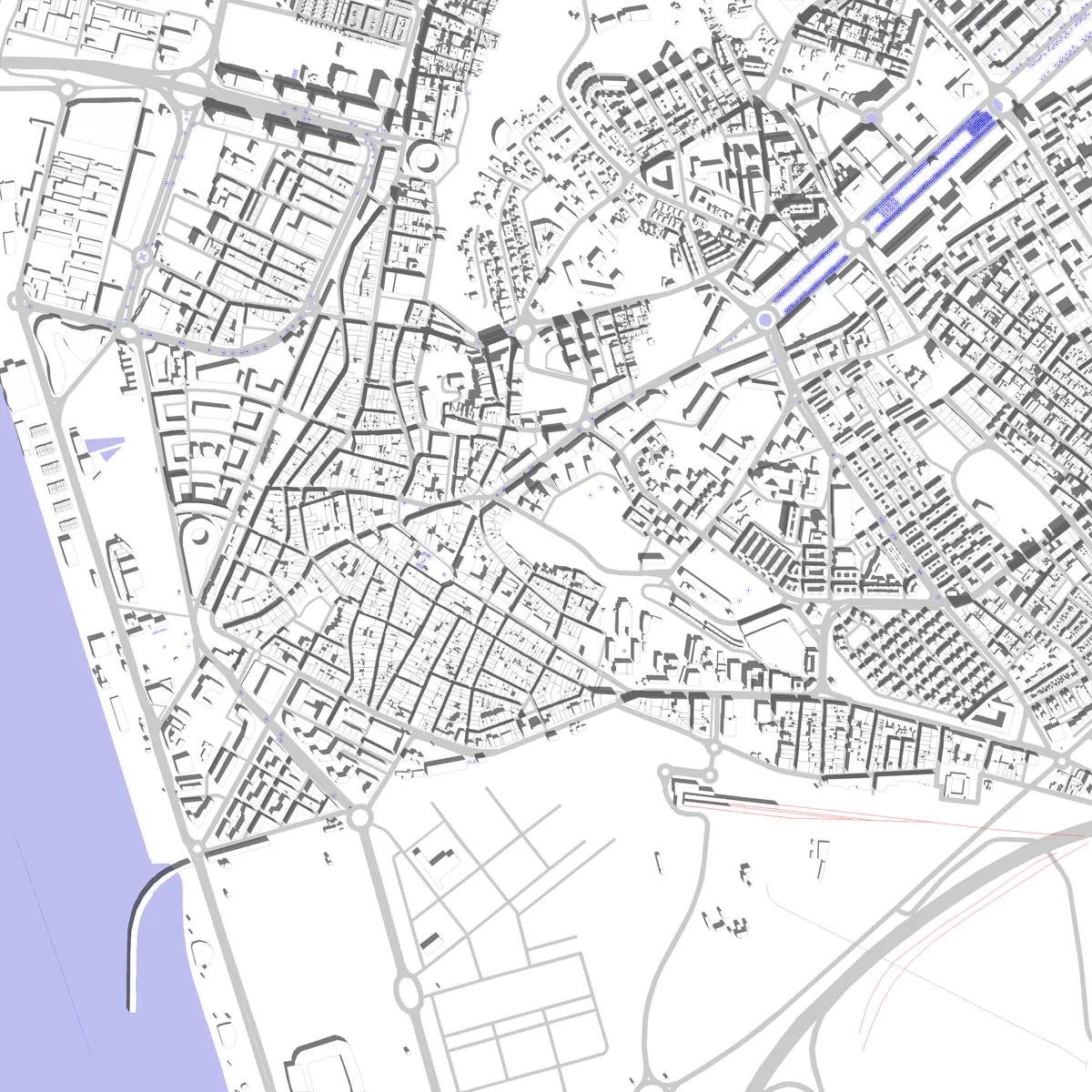 Huelva Lageplan (2,5 km)