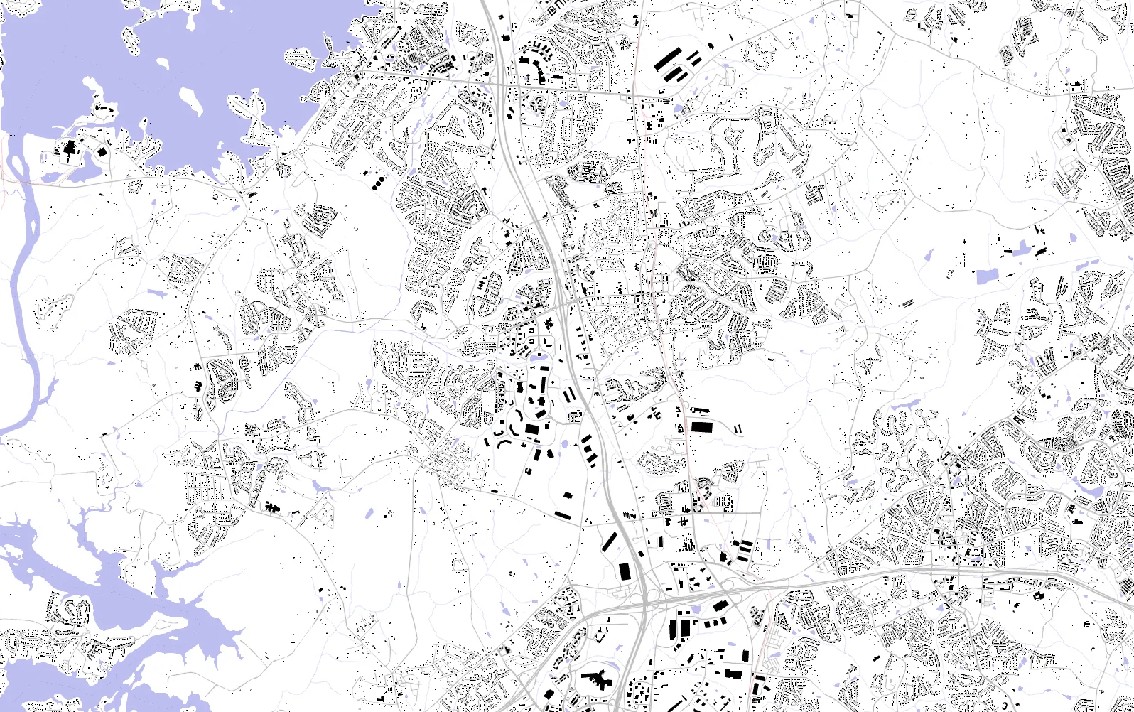 Huntersville figure ground plan