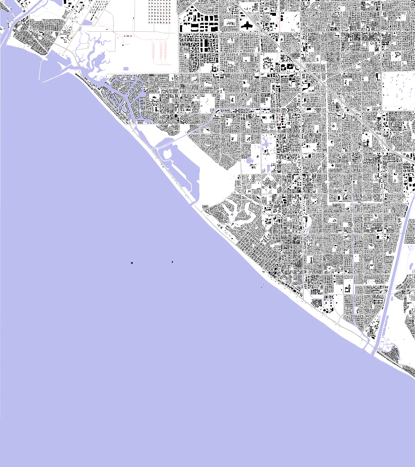 Huntington Beach figure ground plan