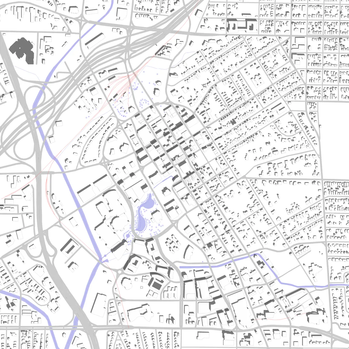 Huntsville Lageplan (2,5 km)