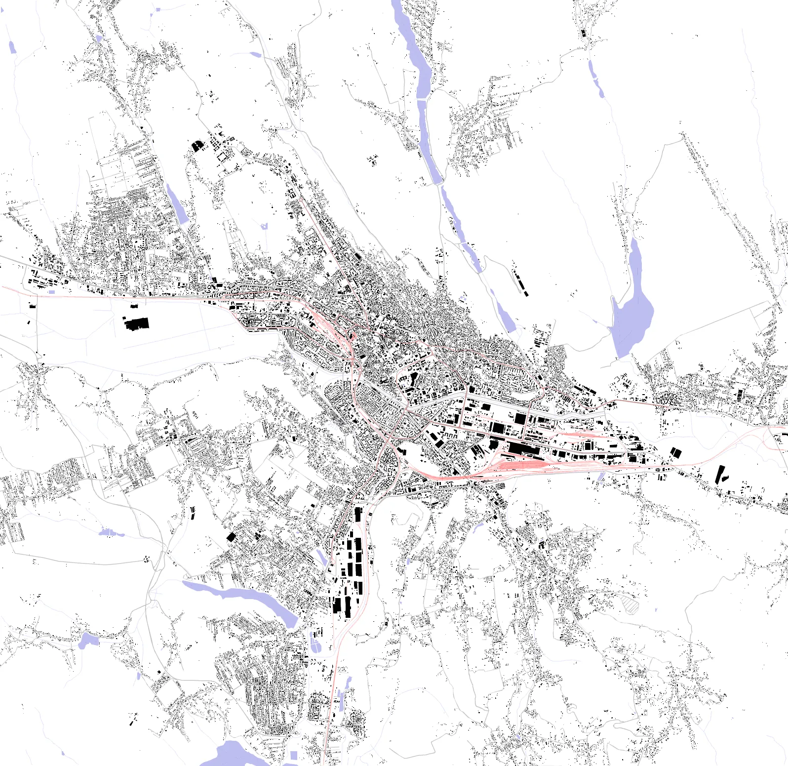 Iași figure ground plan