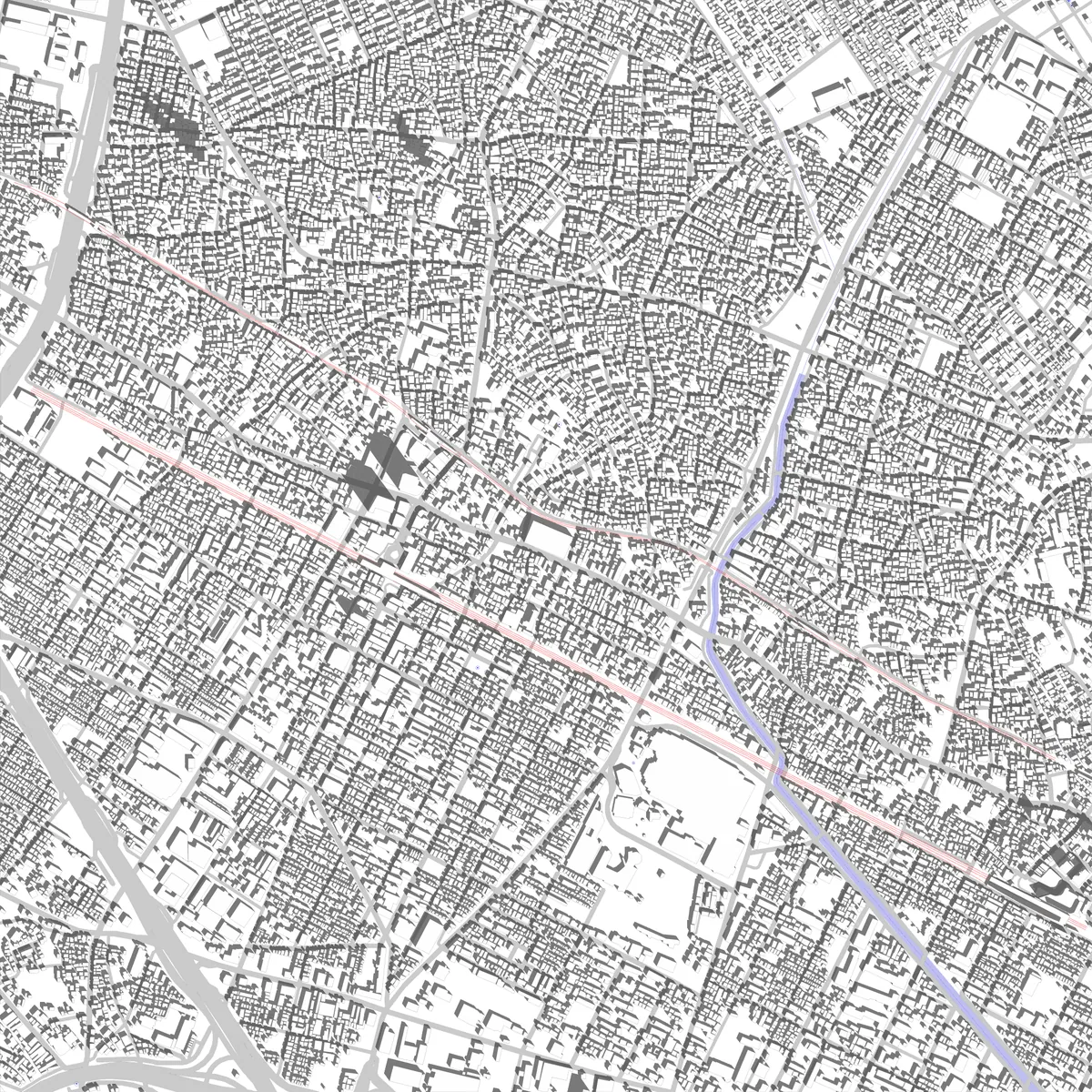Ichikawa Lageplan (2,5 km)