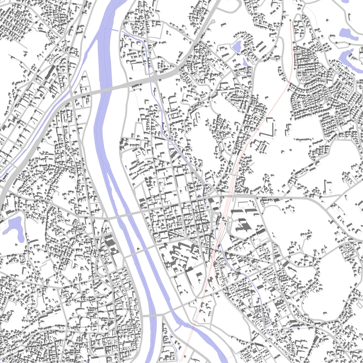 Iizuka Lageplan (2,5 km)