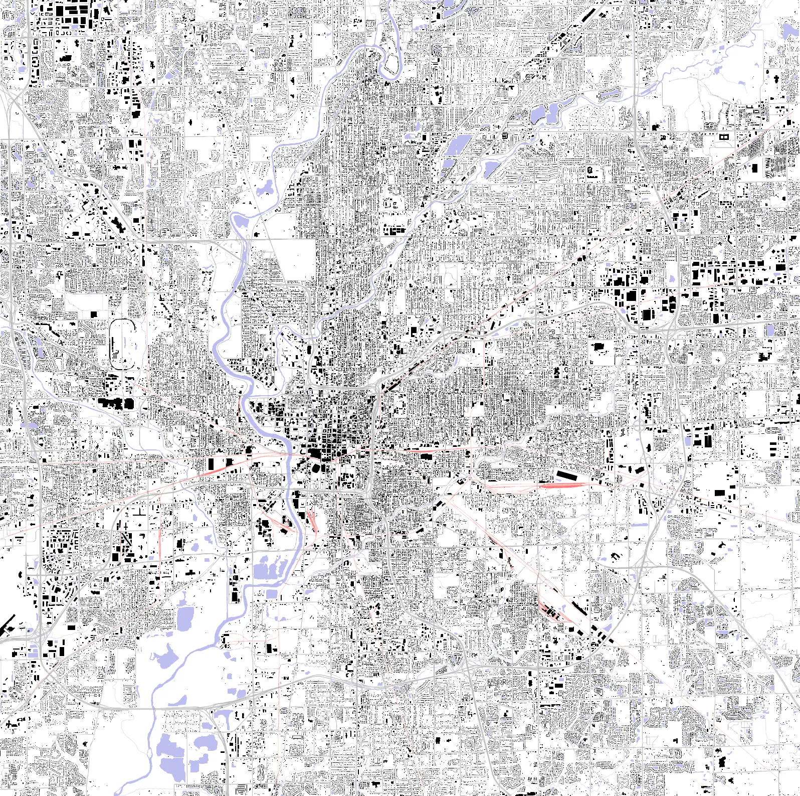 Indianapolis figure ground plan