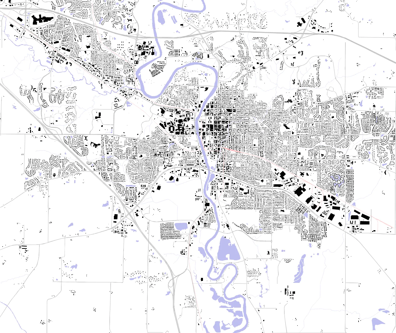 Iowa City figure ground plan