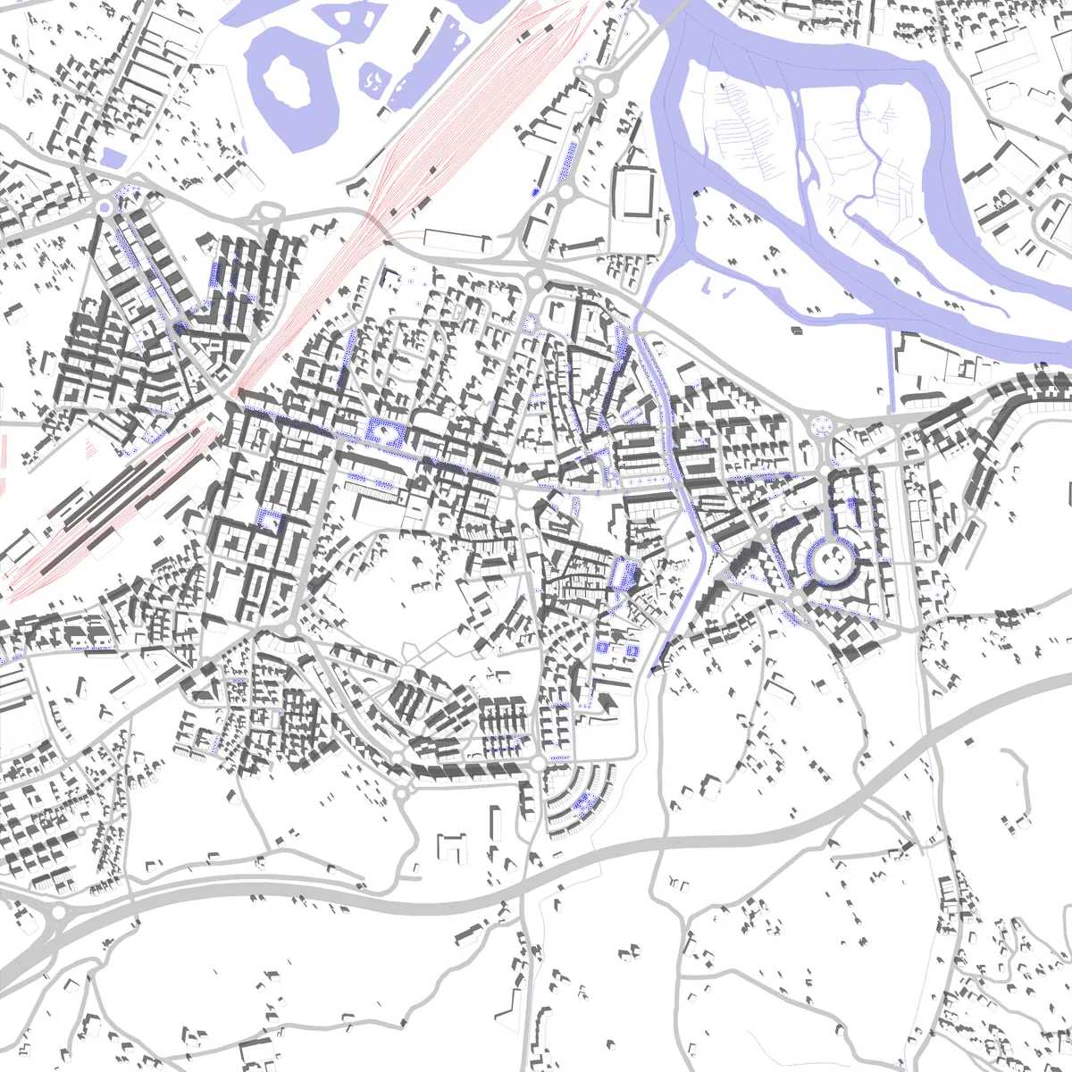 Irún plano de situación (2.5 km)