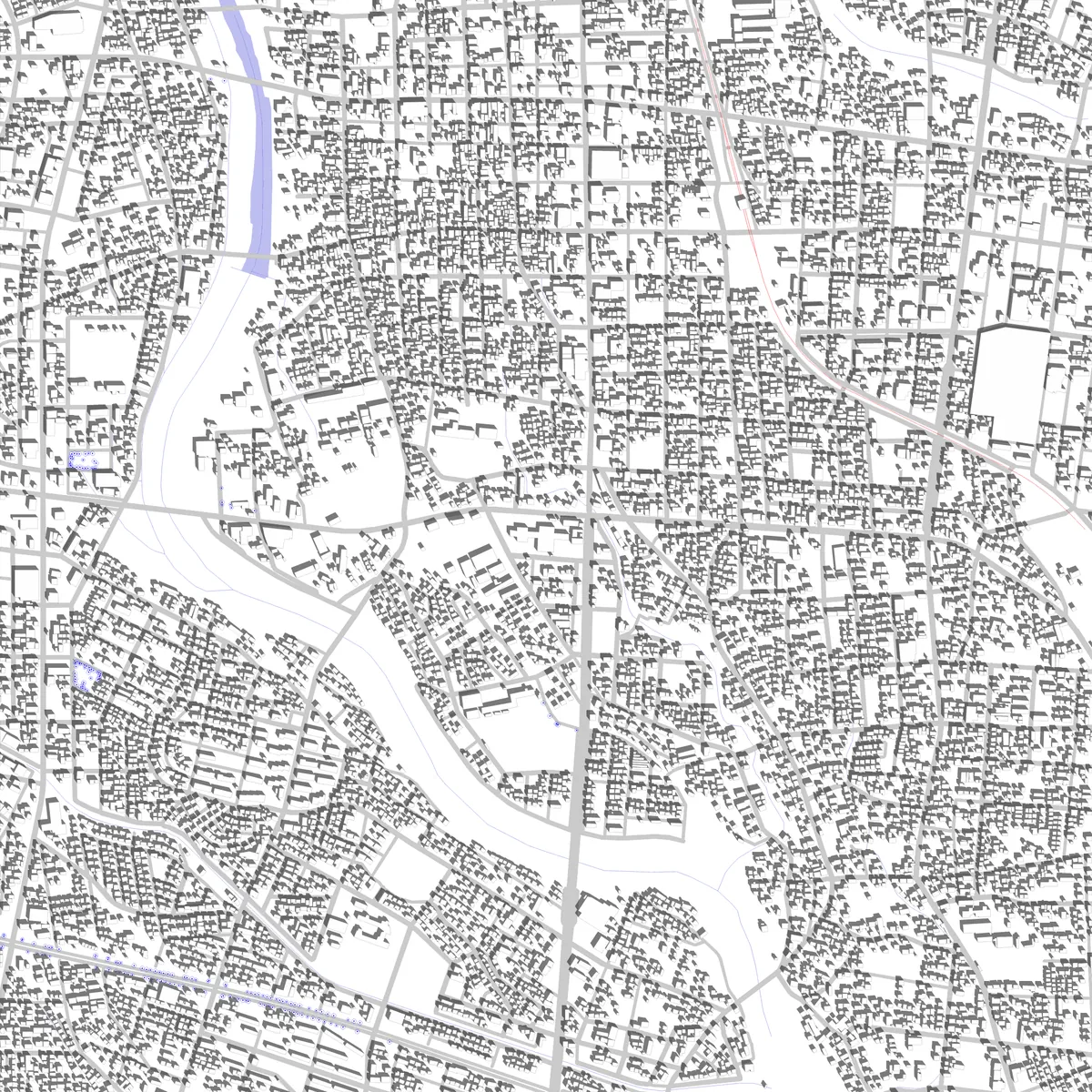 伊勢崎 敷地図 (2.5 km)