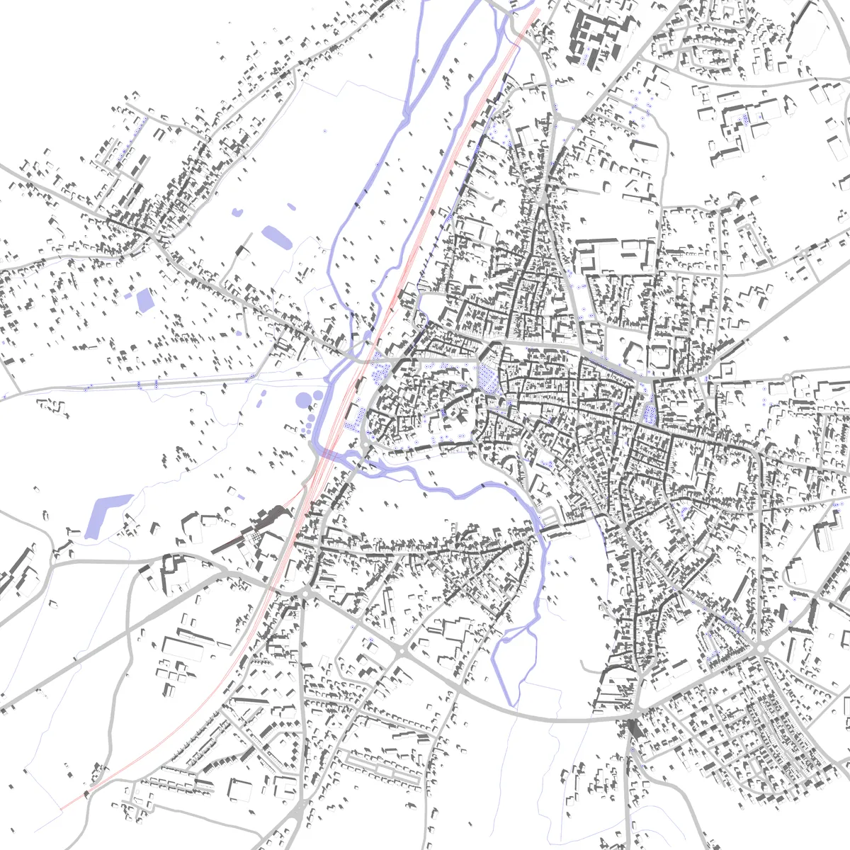 Issoudun Lageplan (2,5 km)