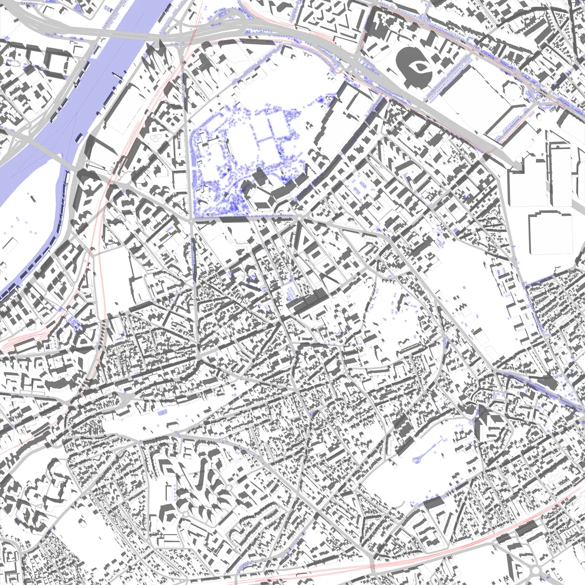 Issy-les-Moulineaux plan de situation (2,5 km)