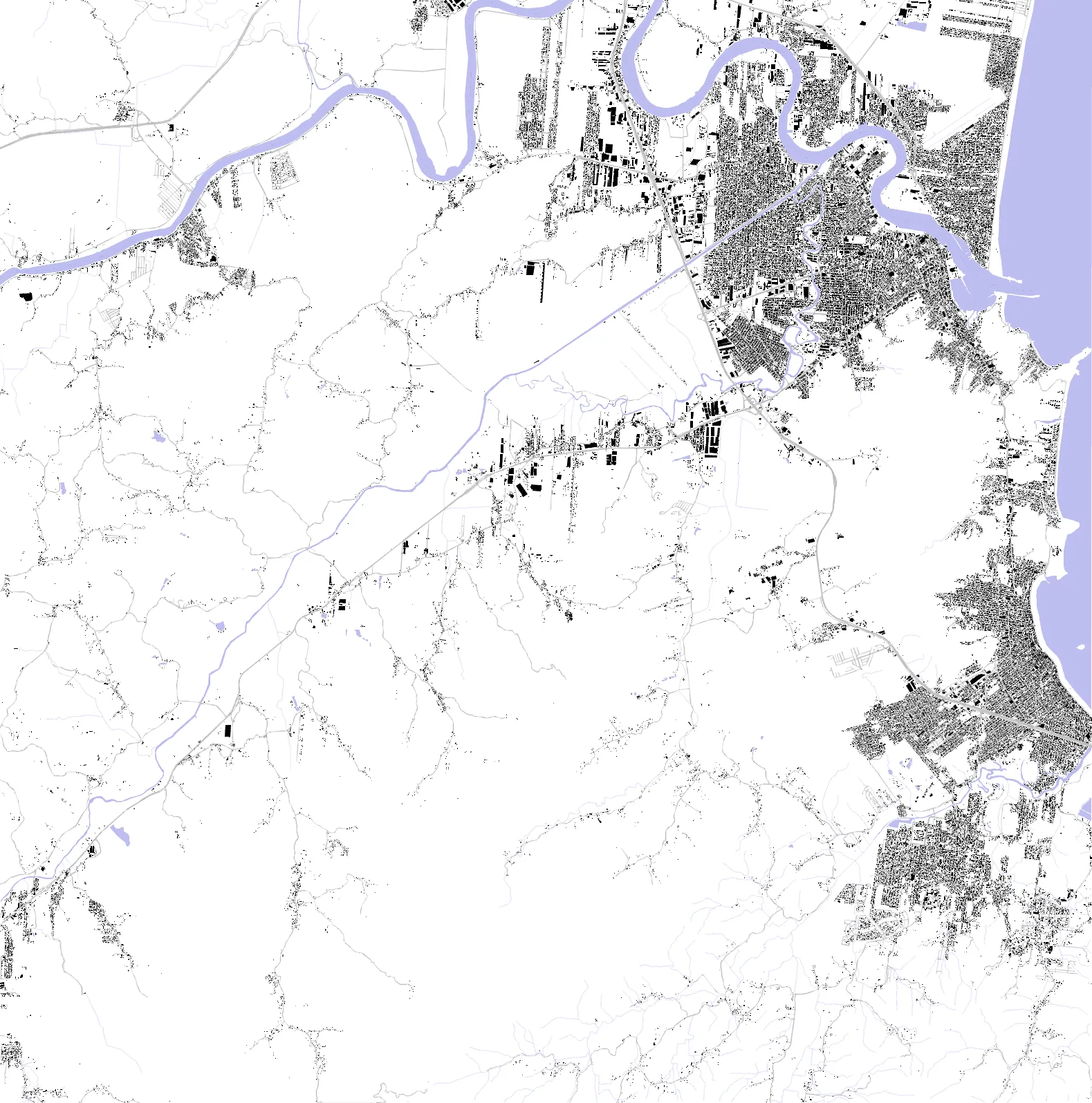 Itajaí planta de cheios e vazios