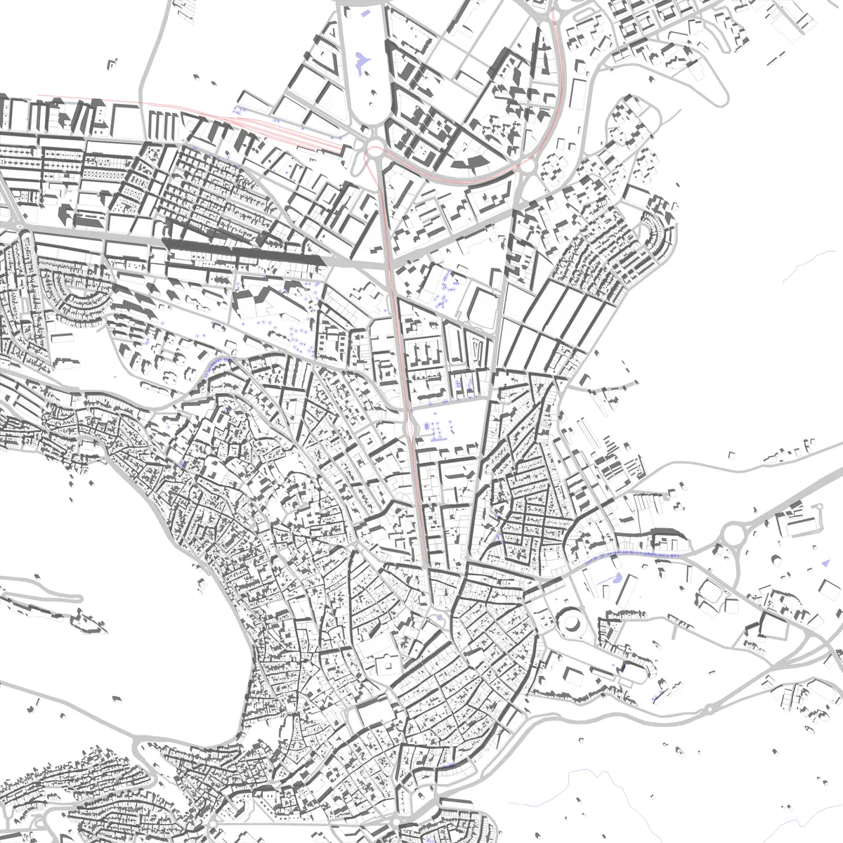 Jaén plano de situación (2,5 km)