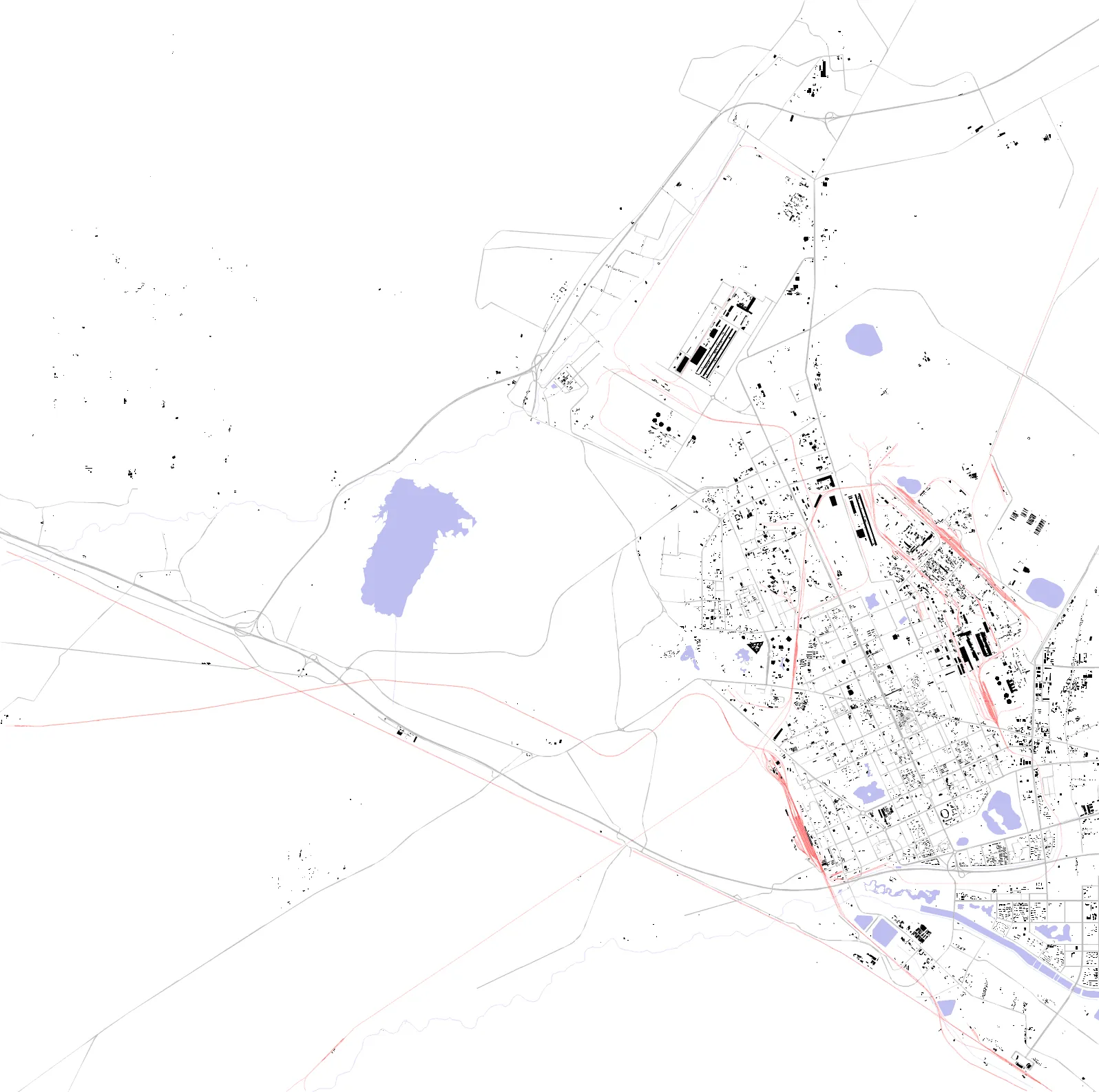 Jiayuguan figure ground plan