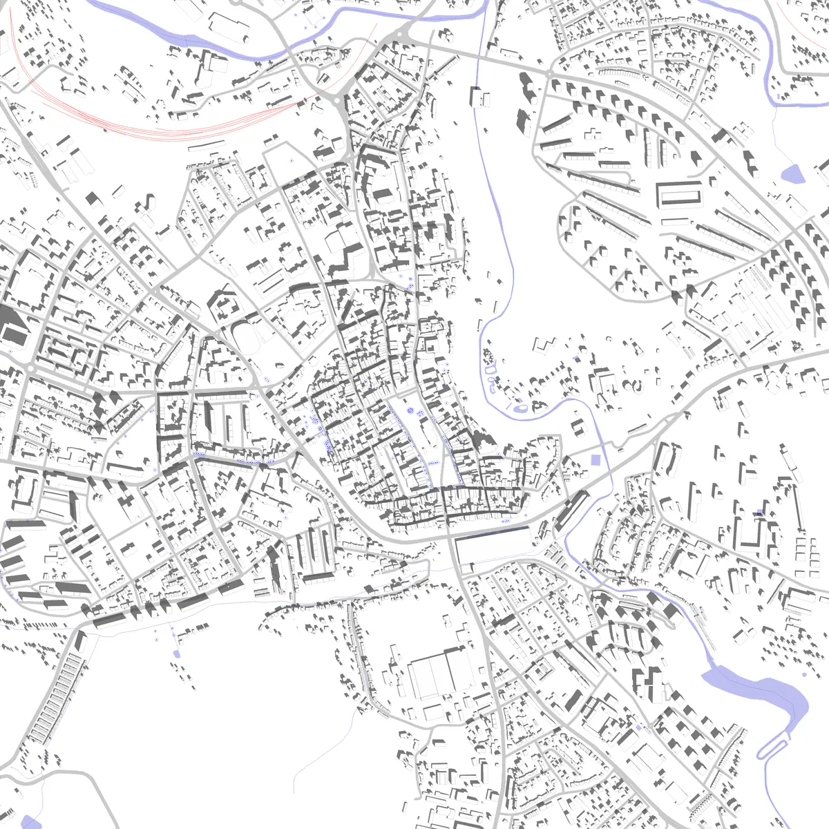 Jihlava situační plán (2,5 km)