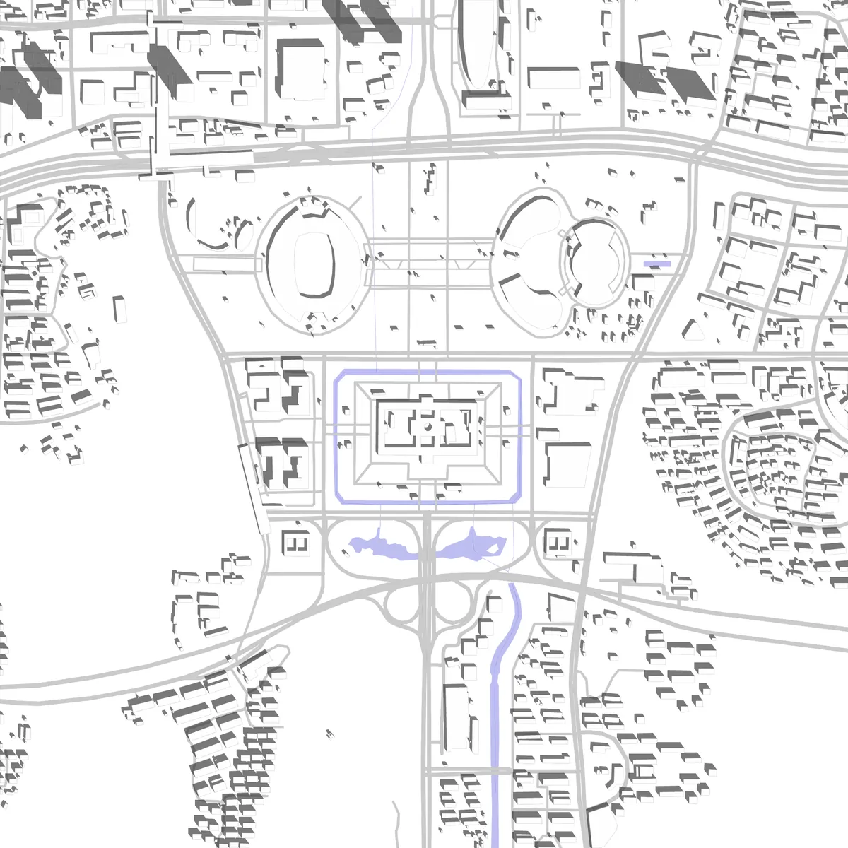 Jinan Lageplan (2,5 km)