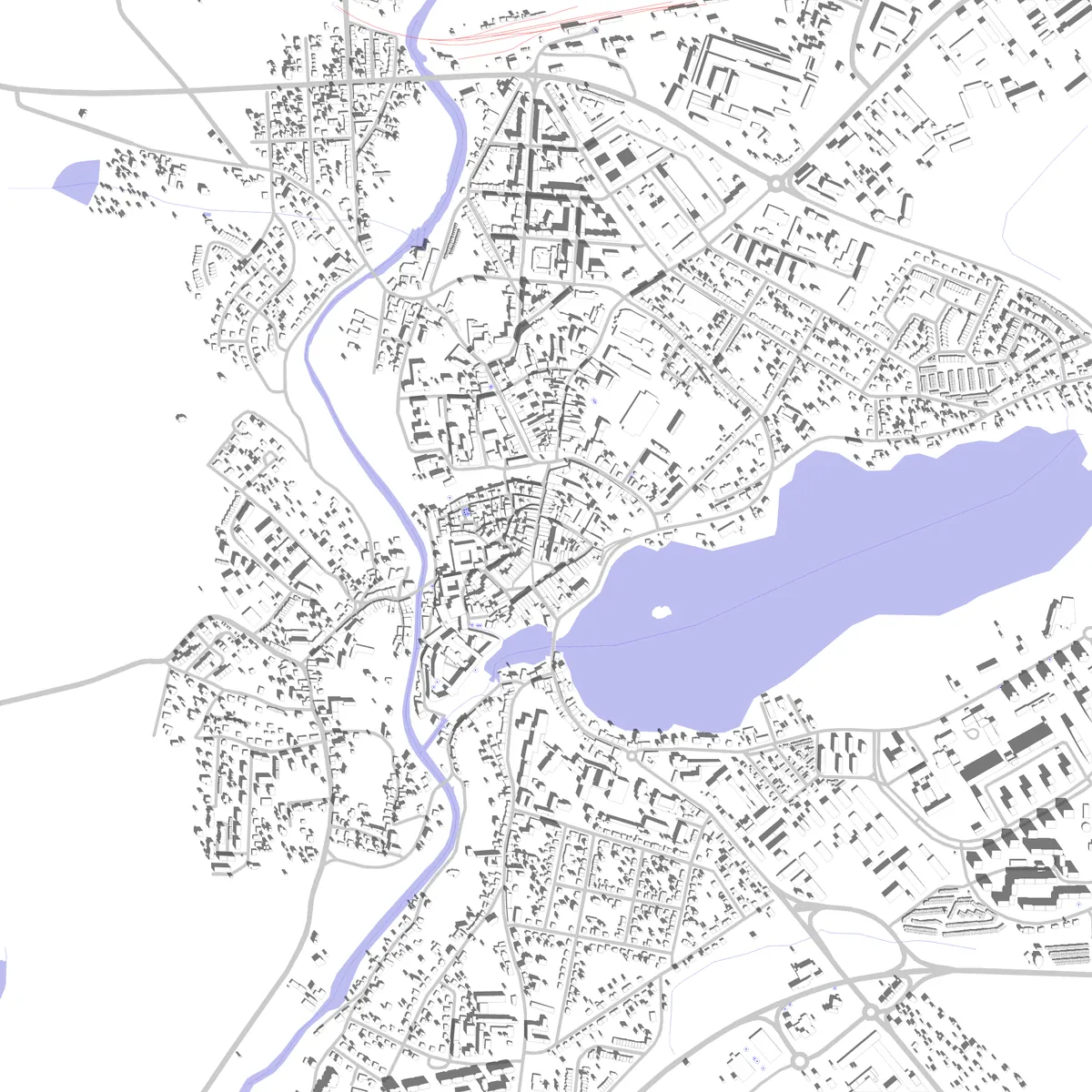Jindřichův Hradec Lageplan (2,5 km)
