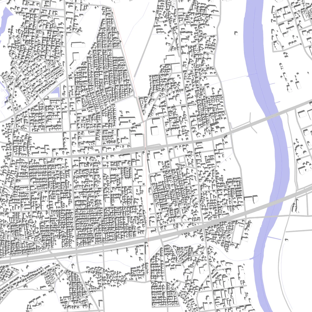上越 敷地図 (2.5 km)
