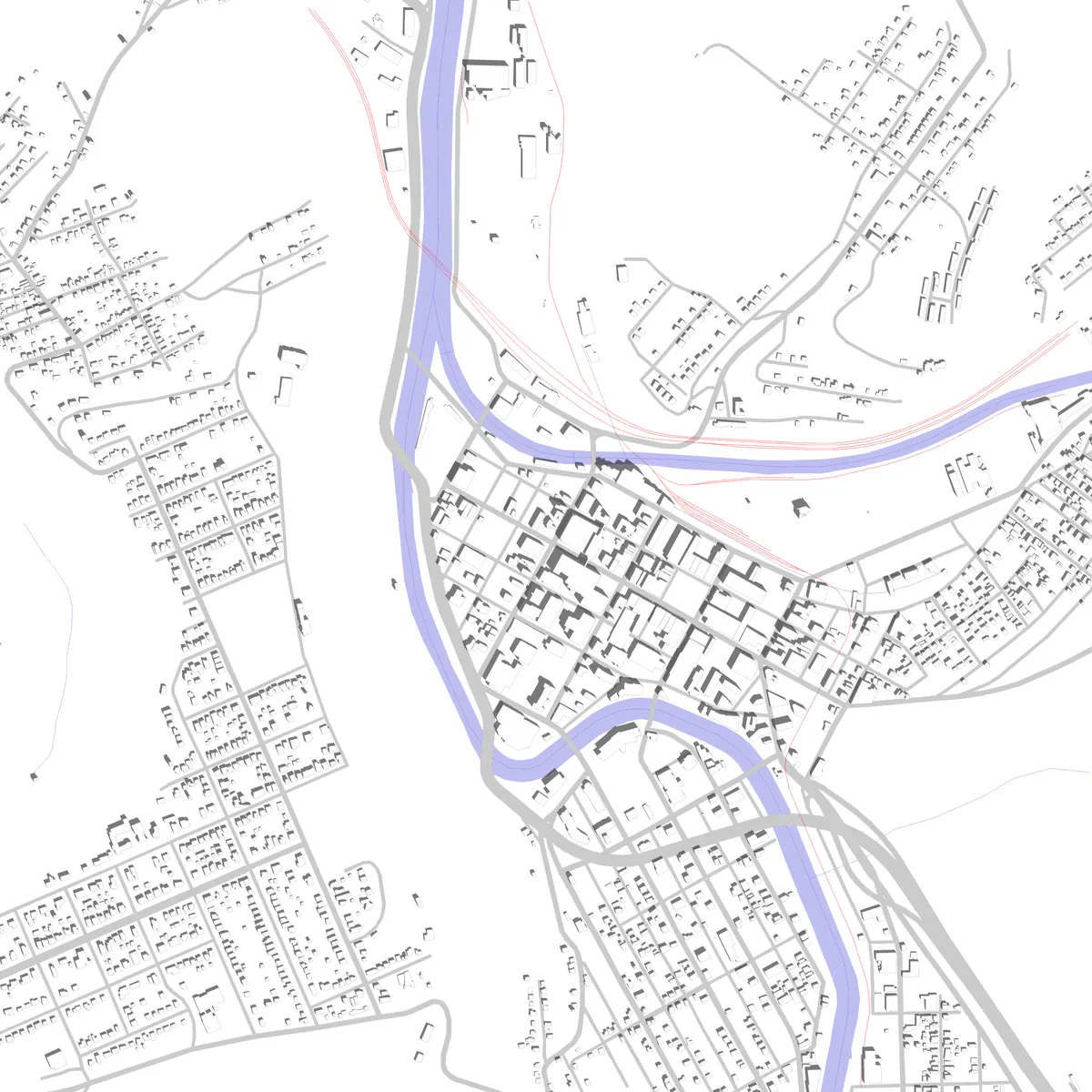 Johnstown Lageplan (2,5 km)