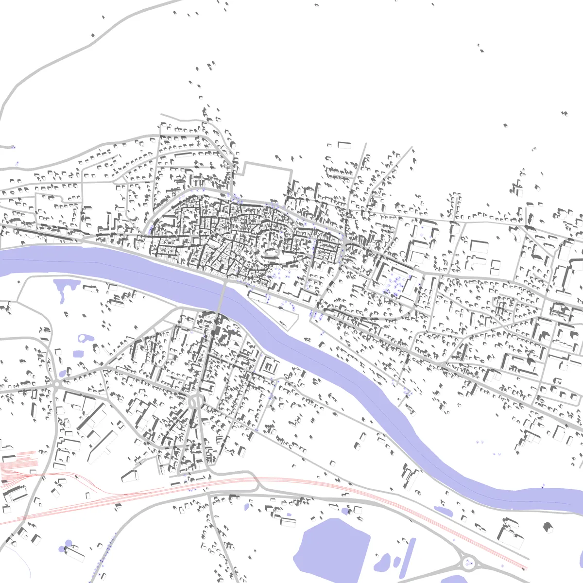 Joigny plan de situation (2,5 km)