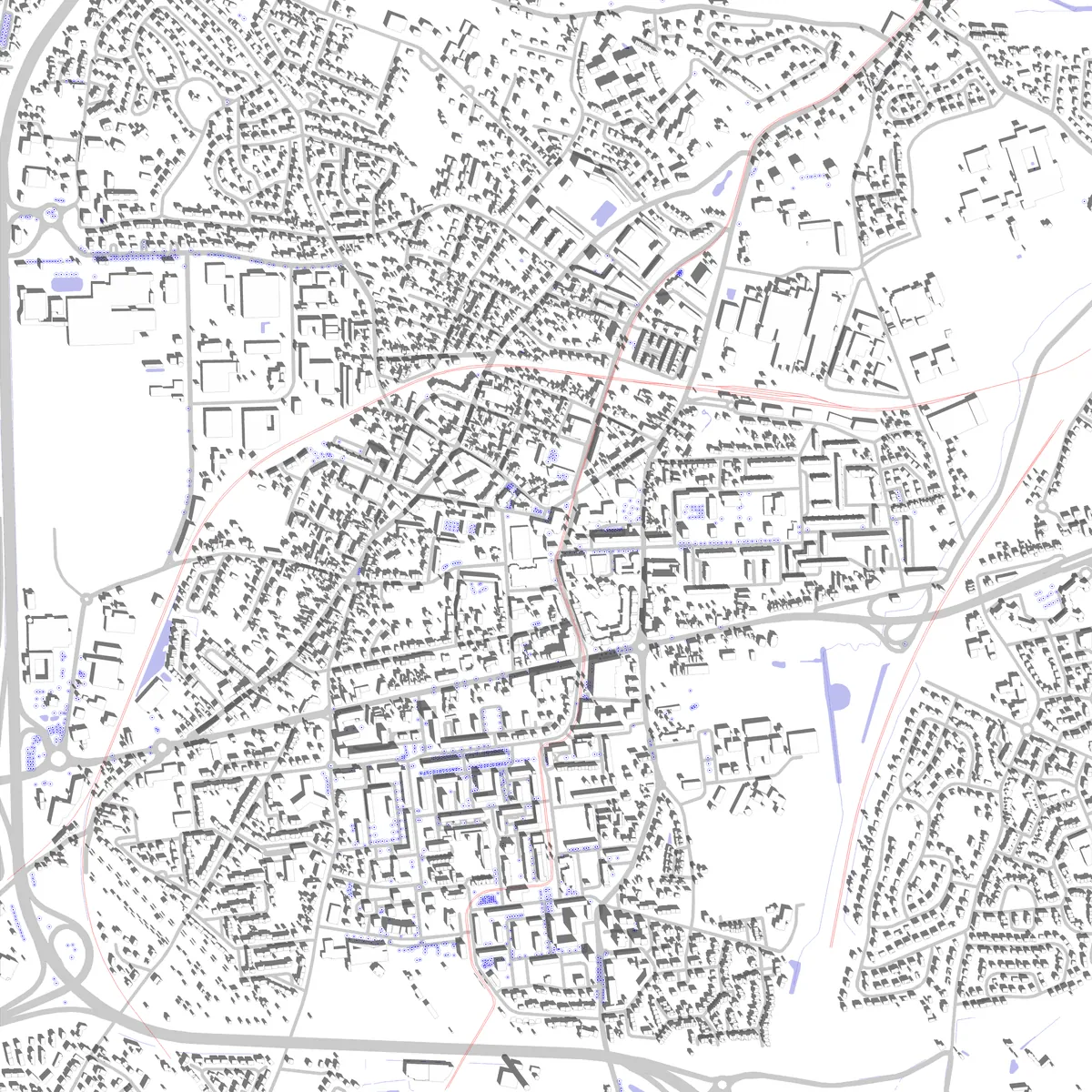 Joué-lès-Tours Lageplan (2,5 km)