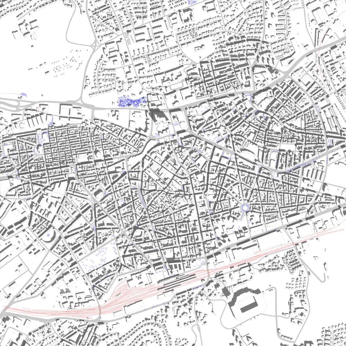 Kaiserslautern Lageplan (2,5 km)