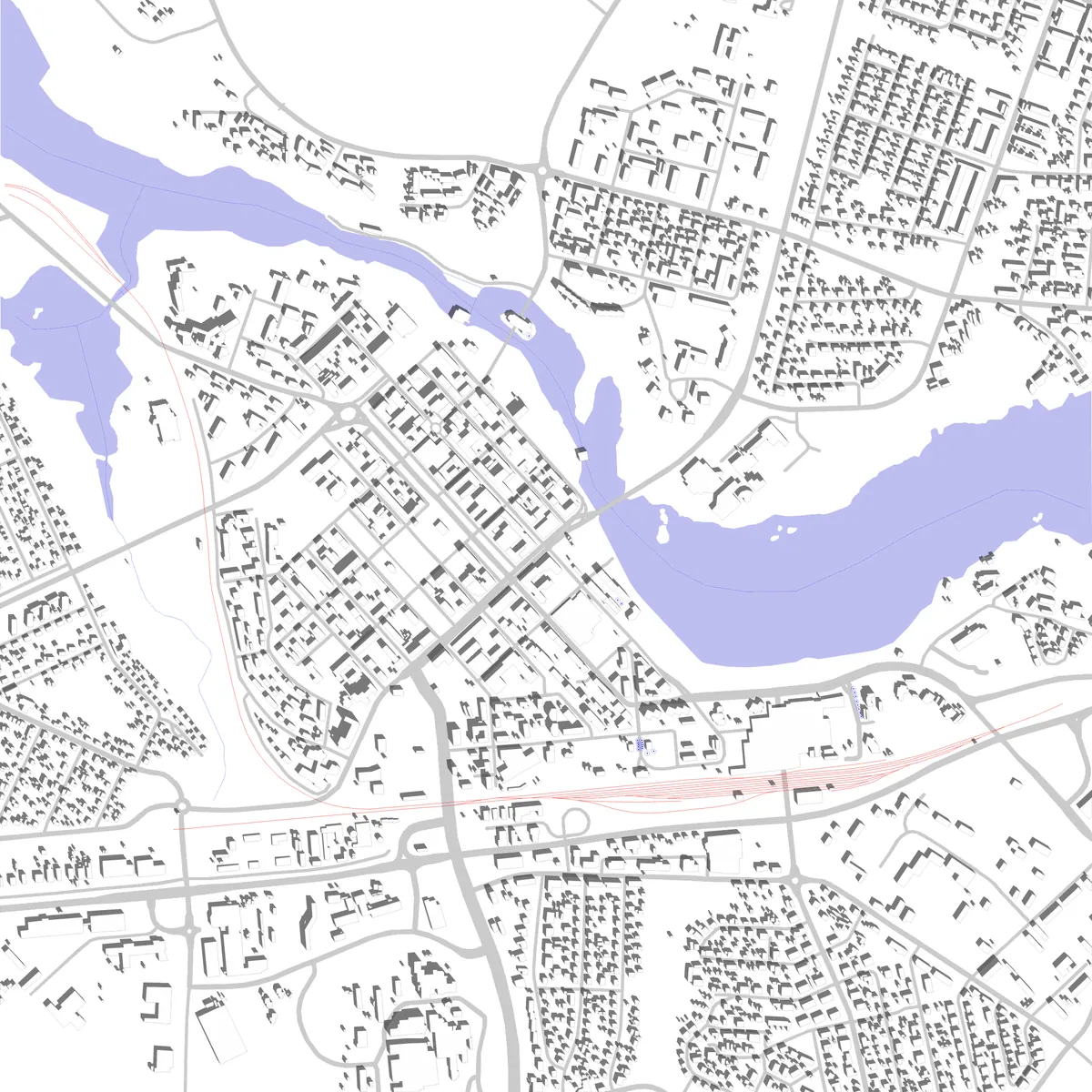 Kajaani asemapiirros (2,5 km)