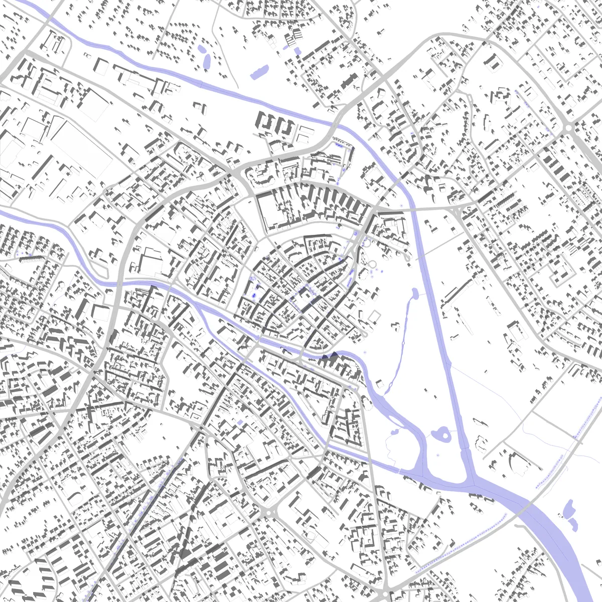 Kalisz plan zagospodarowania (2,5 km)