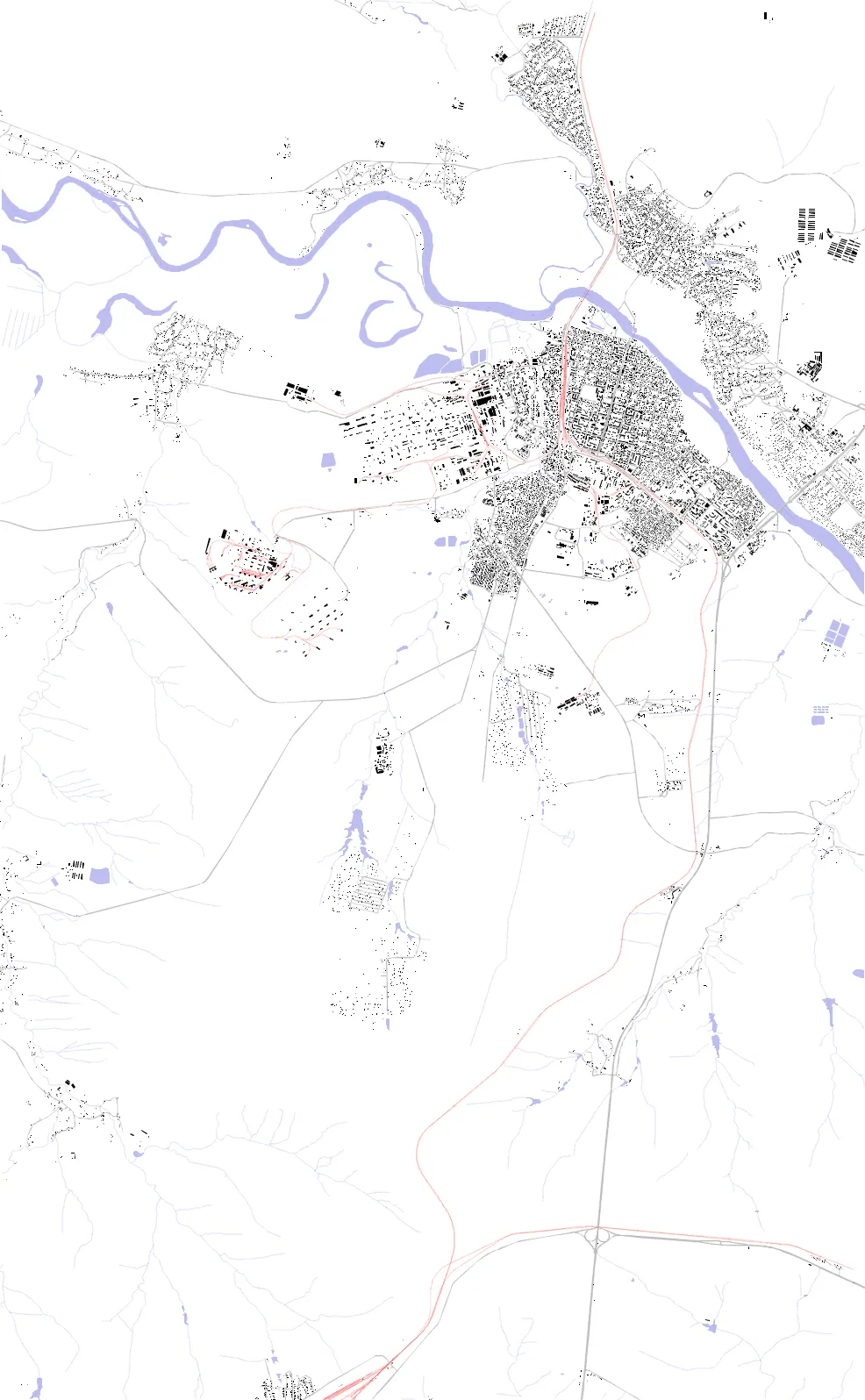 Kamensk-Shakhtinsky figure ground plan
