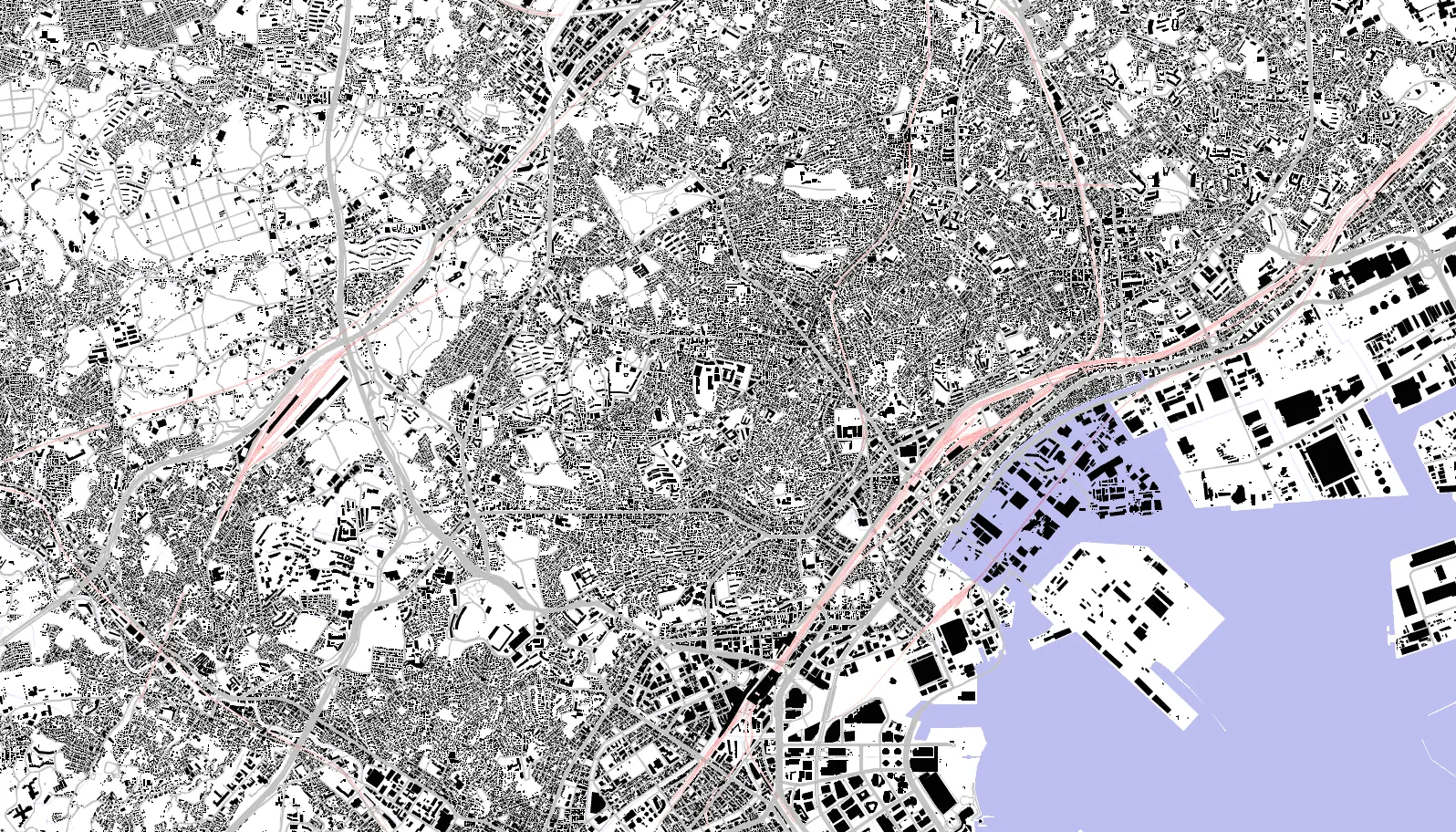 Kanagawa-ku figure ground plan