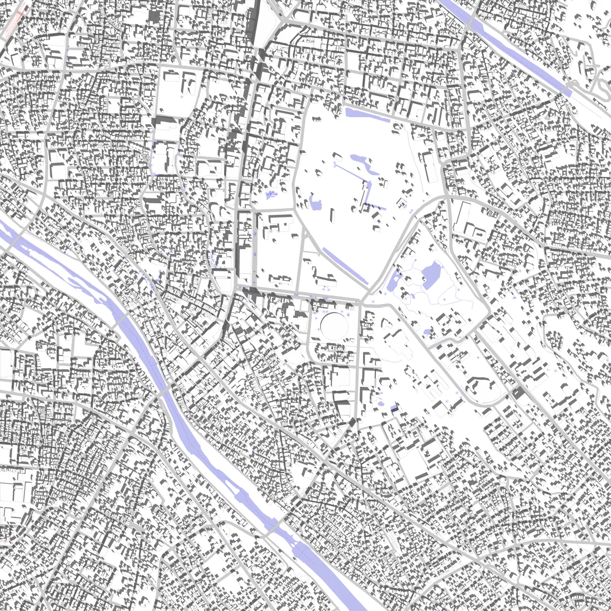 Kanazawa Lageplan (2,5 km)