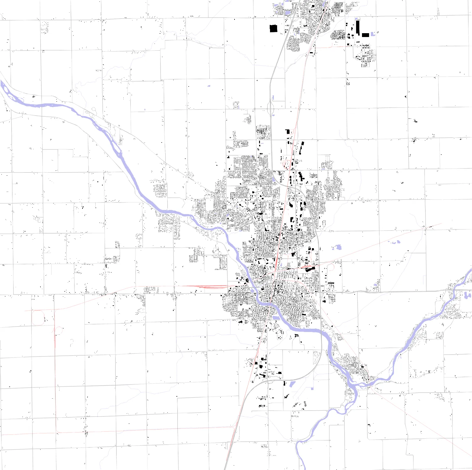 Kankakee Schwarzplan