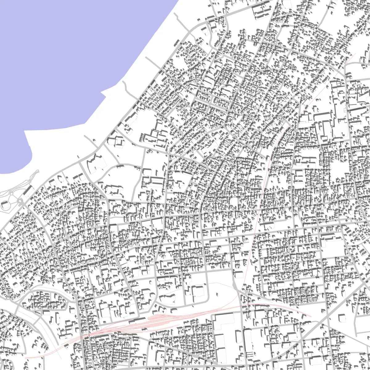 Kashiwazaki Lageplan (2,5 km)