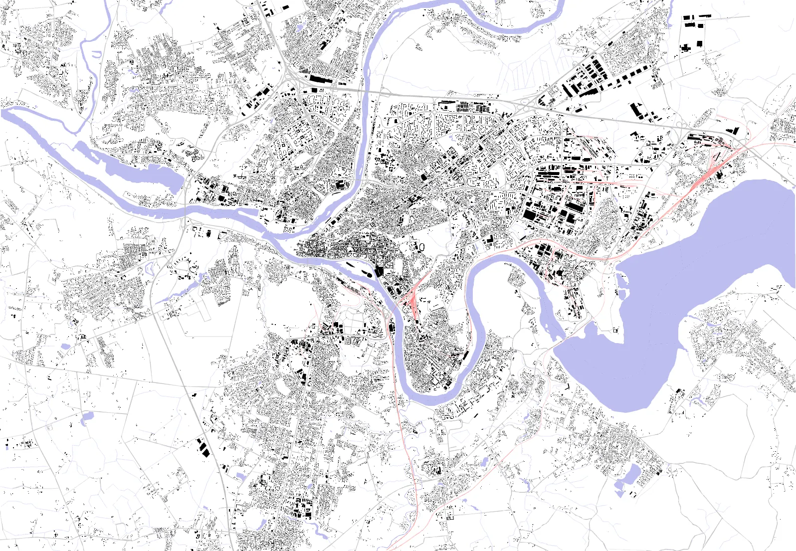 Kaunas figure ground plan
