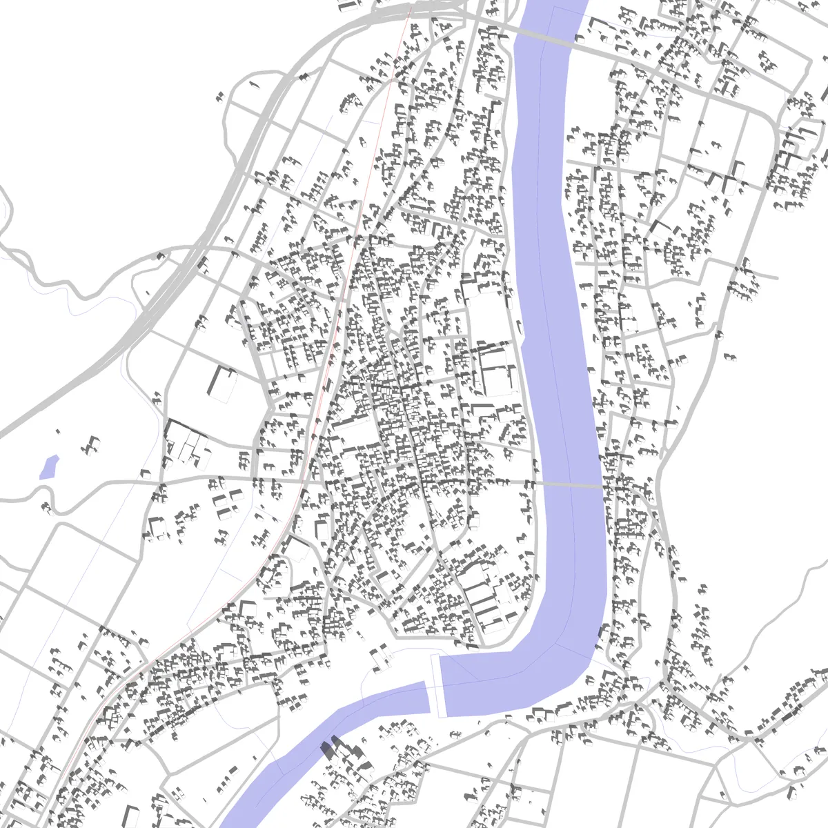 Kawabe Lageplan (2,5 km)